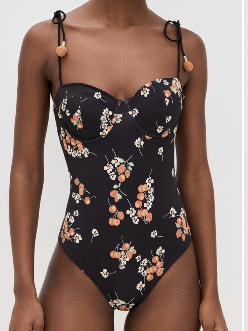Sea Cerise Cherry Bustier One Piece Island Paradise Poolside Vacation Size XS